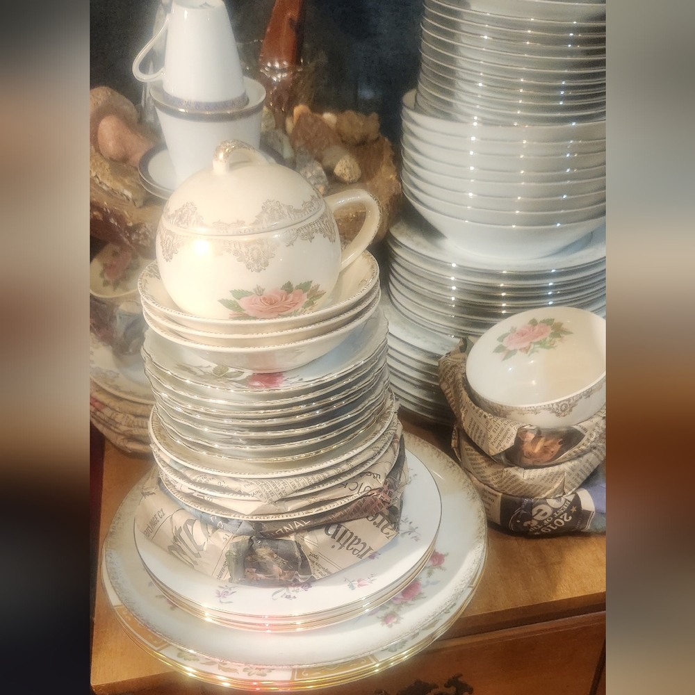 Antique and vintage bone china sets and extra random pieces multiple lots/single